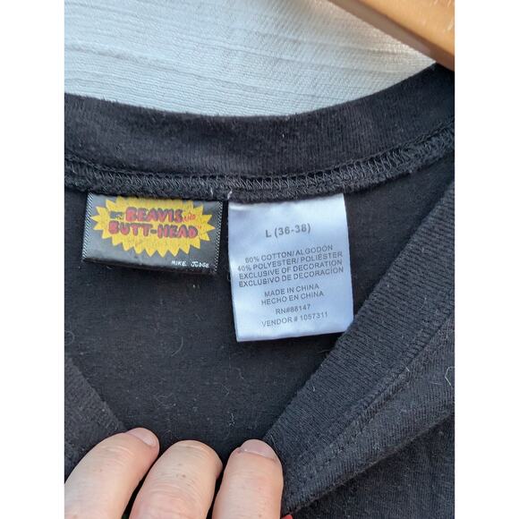 Beavis And Butt-Head Xmas Rocks Mens Black T-Shirt L (36-38) Mike Judge MTV 2012 - Picture 4 of 4